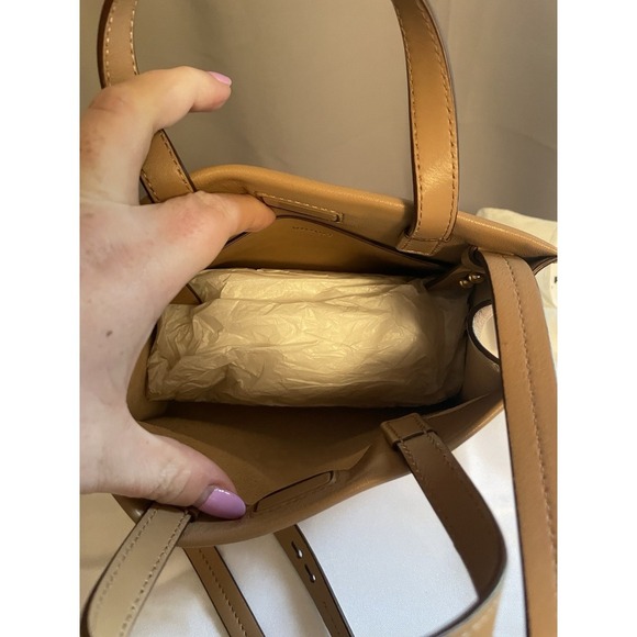 VOORT STUDIO Belgian Designer Mini Bag Sand Tan Purse Crossbody W Strap NEW $833 - Picture 5 of 16